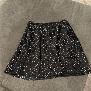 & Other Stories Anthropologie Black Polka Dot Mini Skirt Size 2